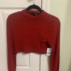 Forever 21 cropped long sleeve sweater
